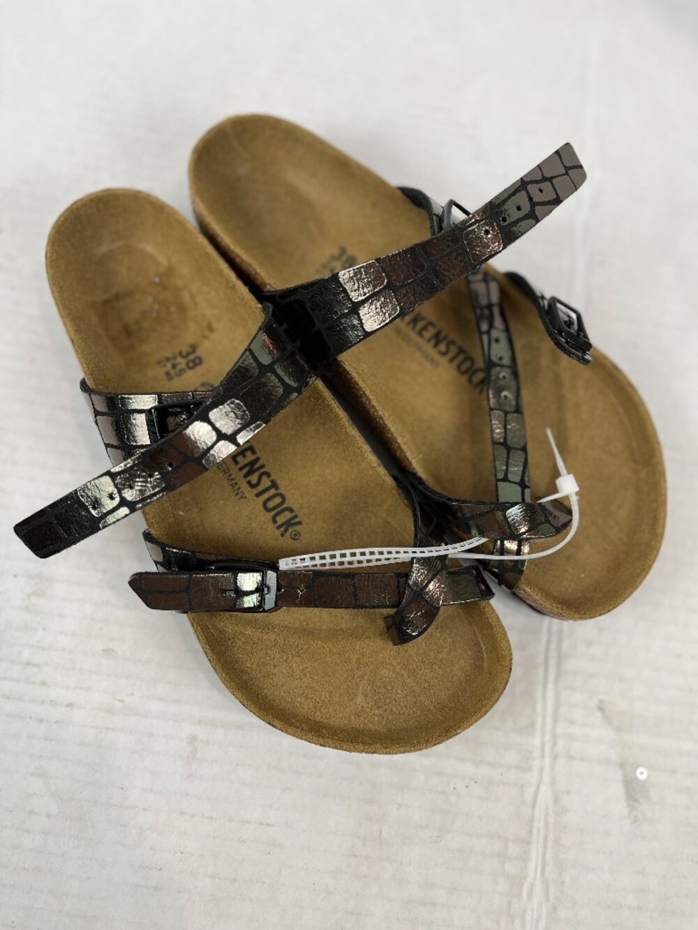 Women's Black Birkenstock thong Sandals, New, Size EU 38